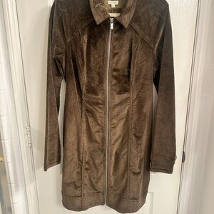 Pilcro olive green/brown long sleeve mini dress